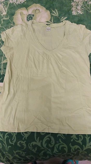 Haut vert anis Camaïeu taille 2