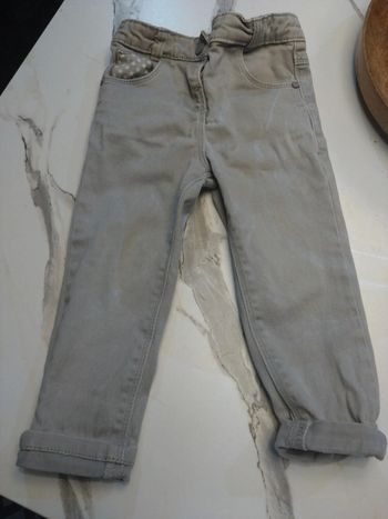 Pantalon gris Jean bébé fille orchestra t 18 mois