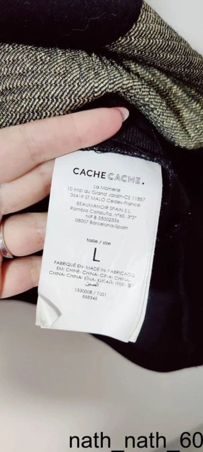 Robe noire dorée taille L - photo numéro 5