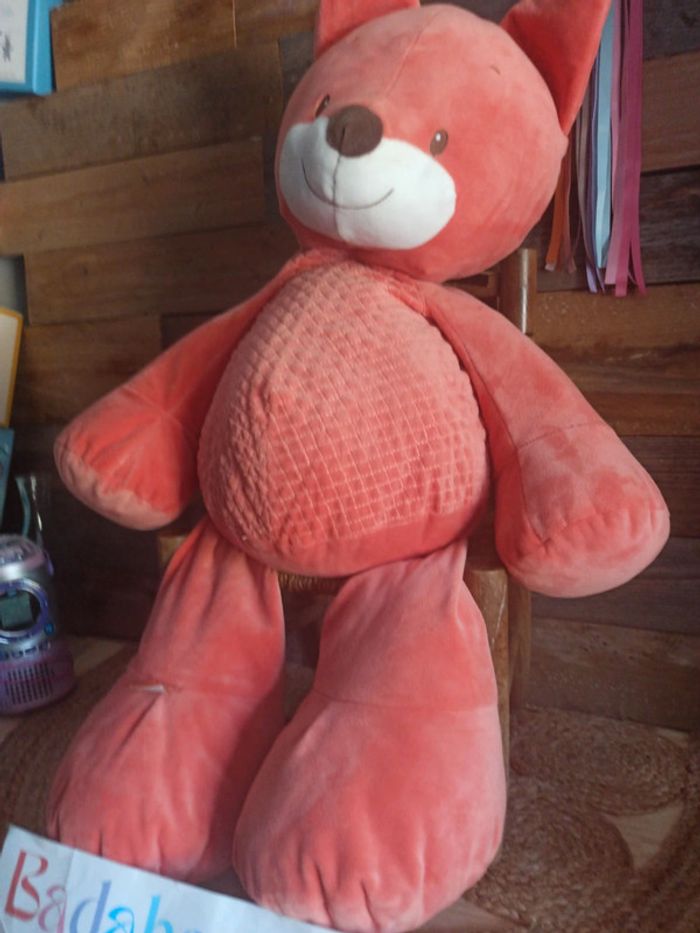 Peluche grand renard Nattou tbe - photo numéro 2