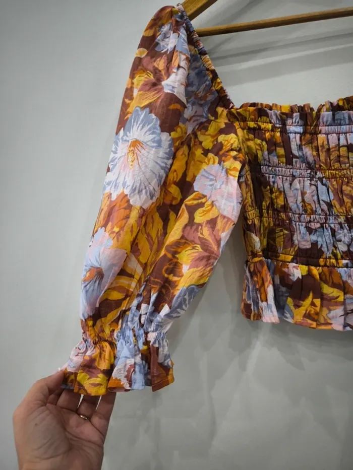 Blouse fleurie Minkpink – taille XS – neuve avec étiquette - photo numéro 2