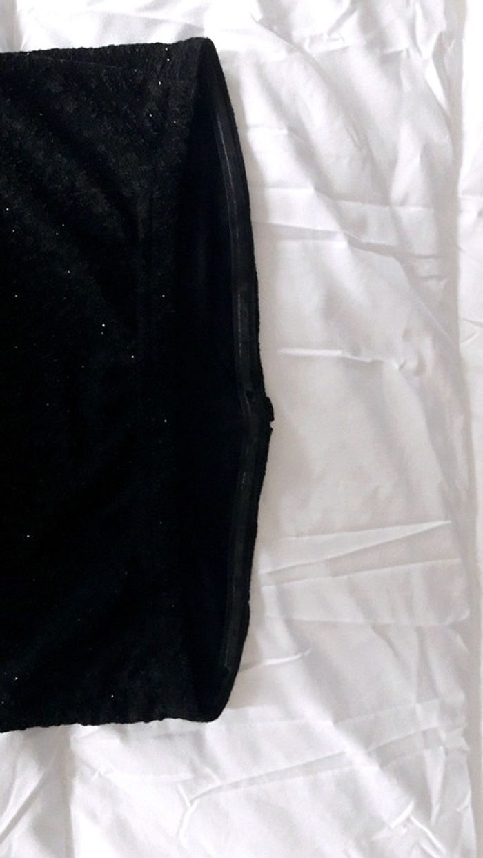 Bustier noir effet paillettes taille M - photo numéro 3
