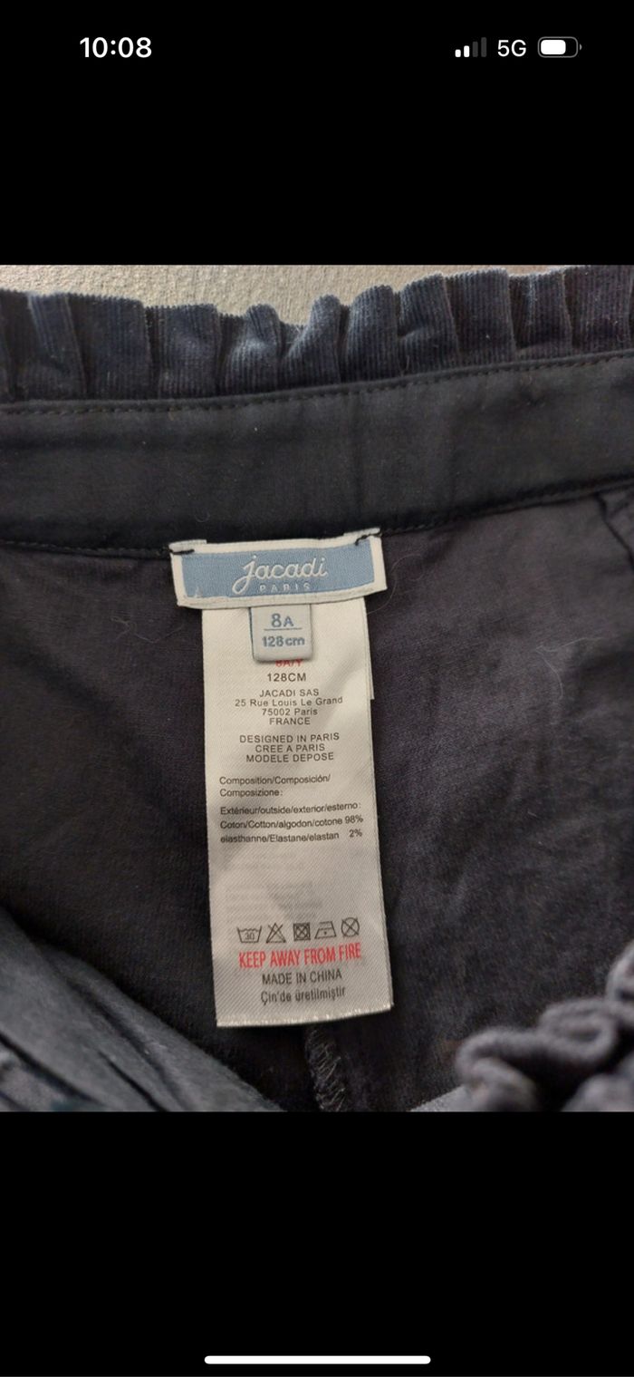 Short en velours Jacadi taille 8 ans - photo numéro 3
