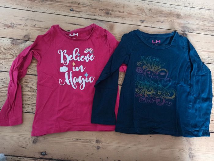 Lot 2 t-shirt manches longues 4 ans - photo numéro 1