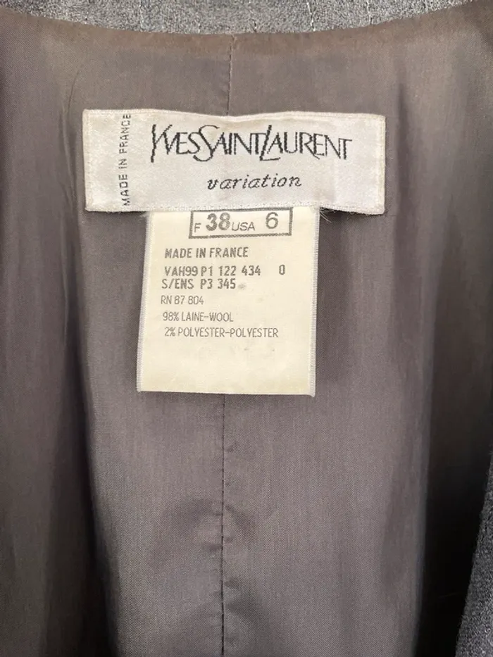 Veste longue blazer YSL - photo numéro 2