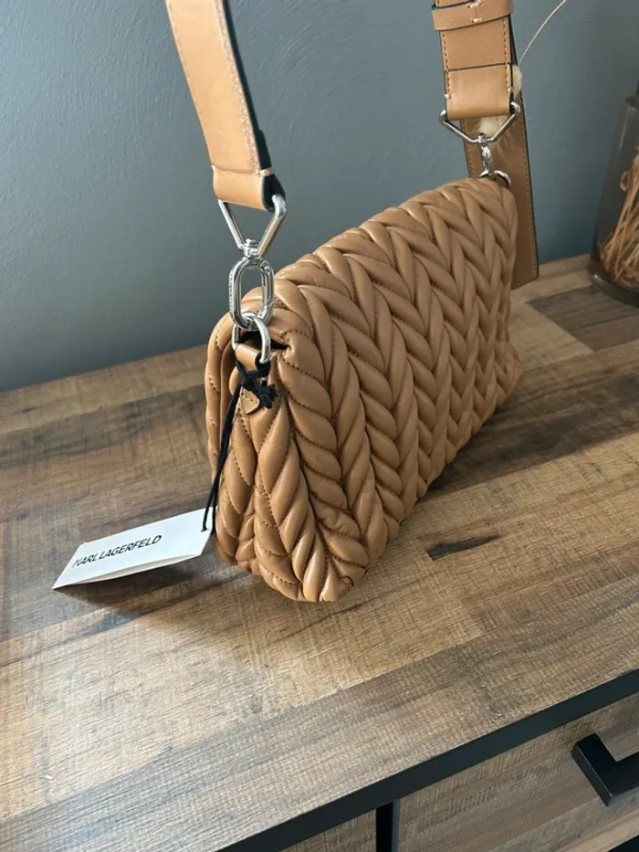 Sac bandoulière épaule Karl Lagerfeld Camel Neuf - photo numéro 3