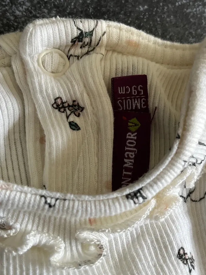 Chemise manches longues beige 3 mois sergent major - photo numéro 3
