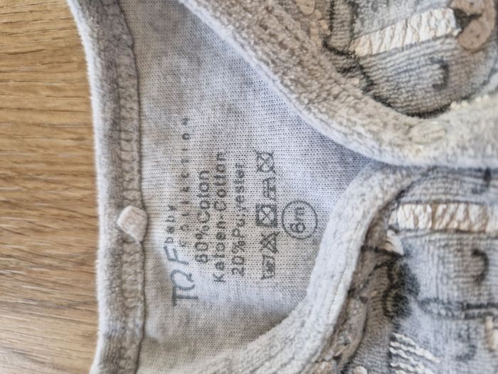 Pyjama / Dors-bien TQF 6 mois en coton/velours à motif all-over Têtes d'Ours - photo numéro 3