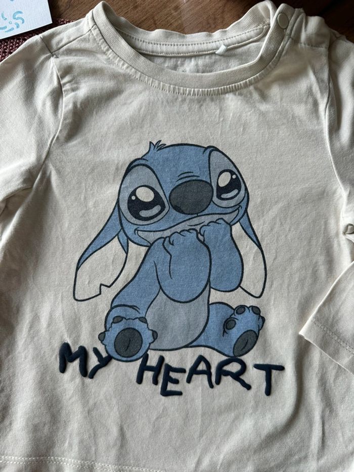 T-shirt manches longues Stitch 86cm / 18m - photo numéro 2