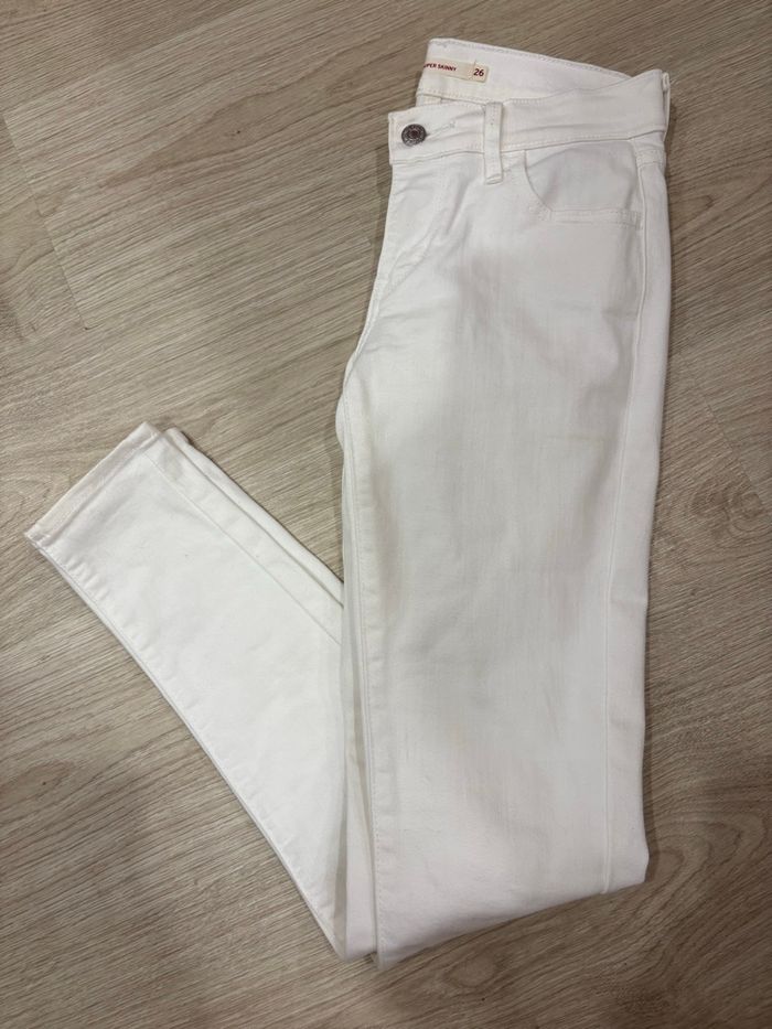 Pantalon jean blanc Levis - photo numéro 8