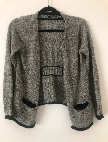 Gilet gris noir femme Kookaï