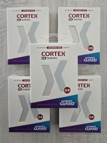 Lot de 5 paquets de 60 sleeves Ultimate Guard Cortex Mini Blanc 