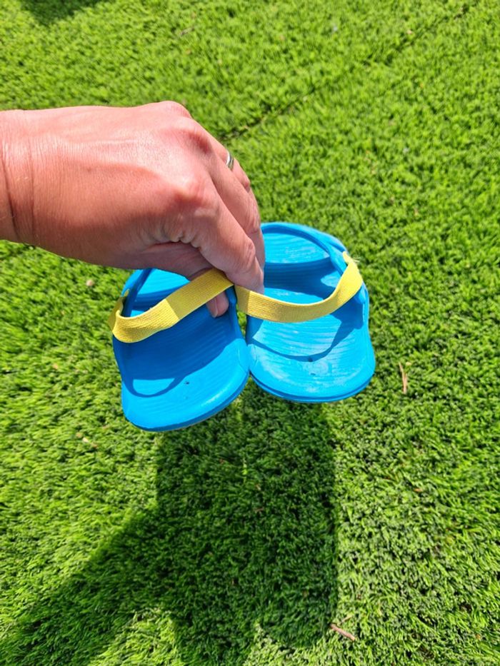 Sandales claquettes tongs plage piscine mer bleu nabaiji taille 27 28 - photo numéro 4
