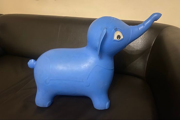 Éléphant sauteur »John »bleu - photo numéro 3