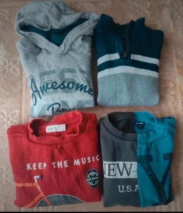 Lot pulls garçon 8 ans