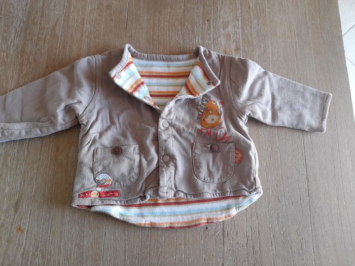 Ensemble mixte salopette et gilet réversible