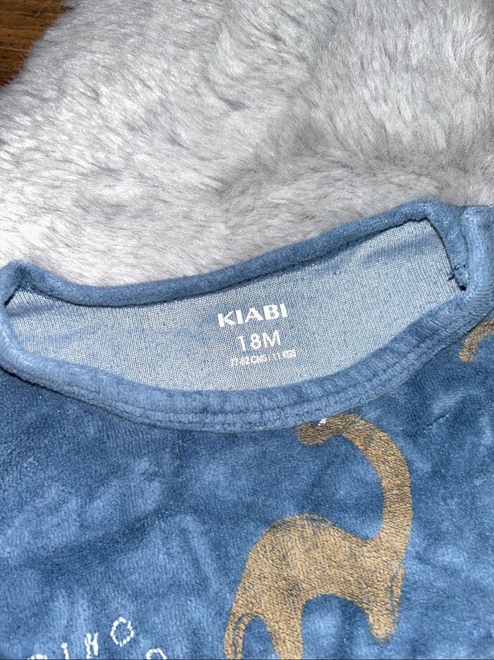 Pyjama 2 pièces bleu dinosaures - 18 mois - Kiabi - photo numéro 4