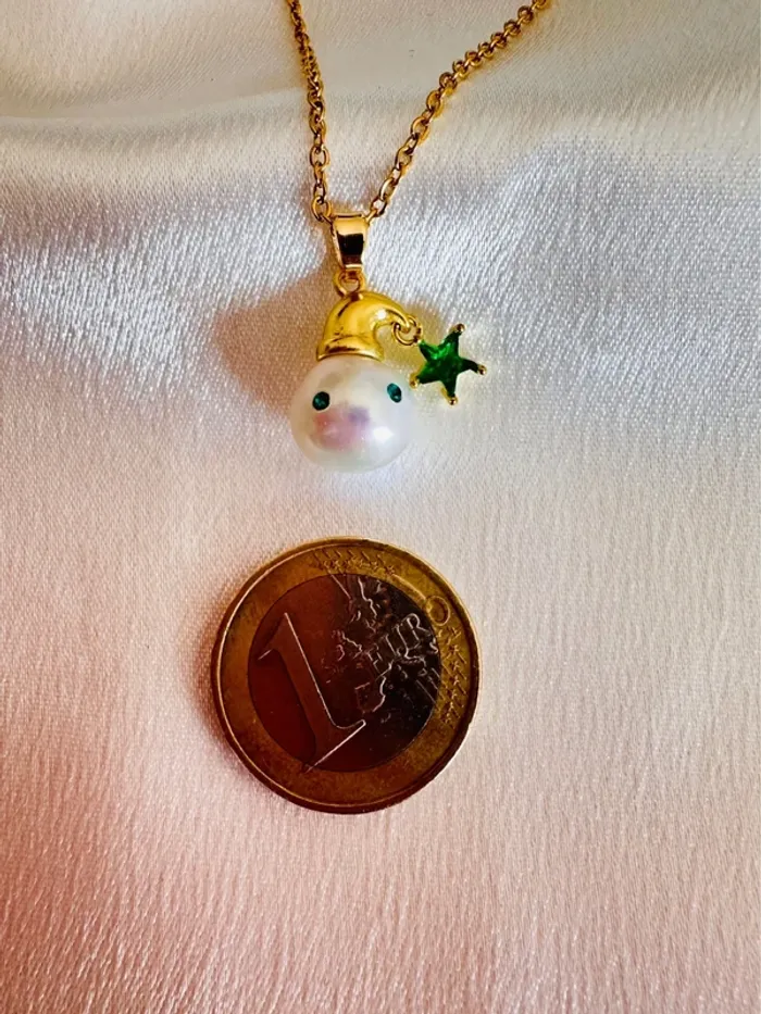Collier perle baroque petit mage étoilé – création unique et enchantée - photo numéro 6
