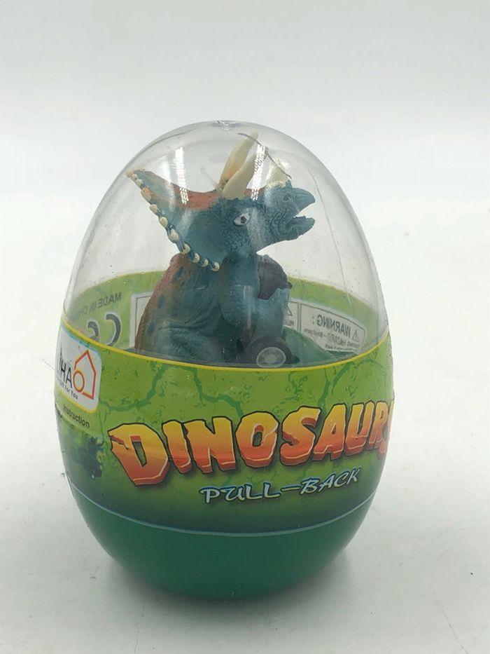Véhicule miniature à friction dinosaure Tricératops Pull-Back neuf