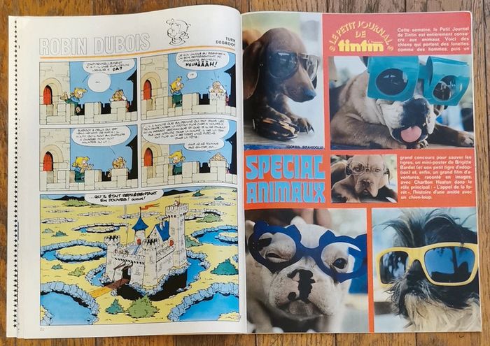 Ancien magazine Tintin n°37 l'hebdotimiste poster Brigitte bardot 1973 vintage - photo numéro 9