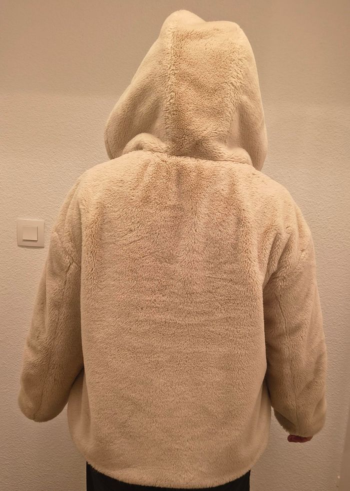 Veste à capuche Zara fausse fourrure Léger Beige Crème Taille xs - photo numéro 8