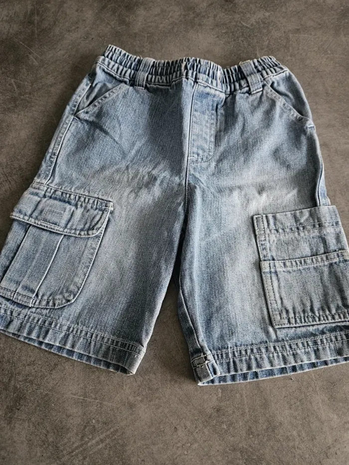 Short cargo en jean élastiqué garçon - Taille 5 ans - Kokodo - Bleu - photo numéro 5