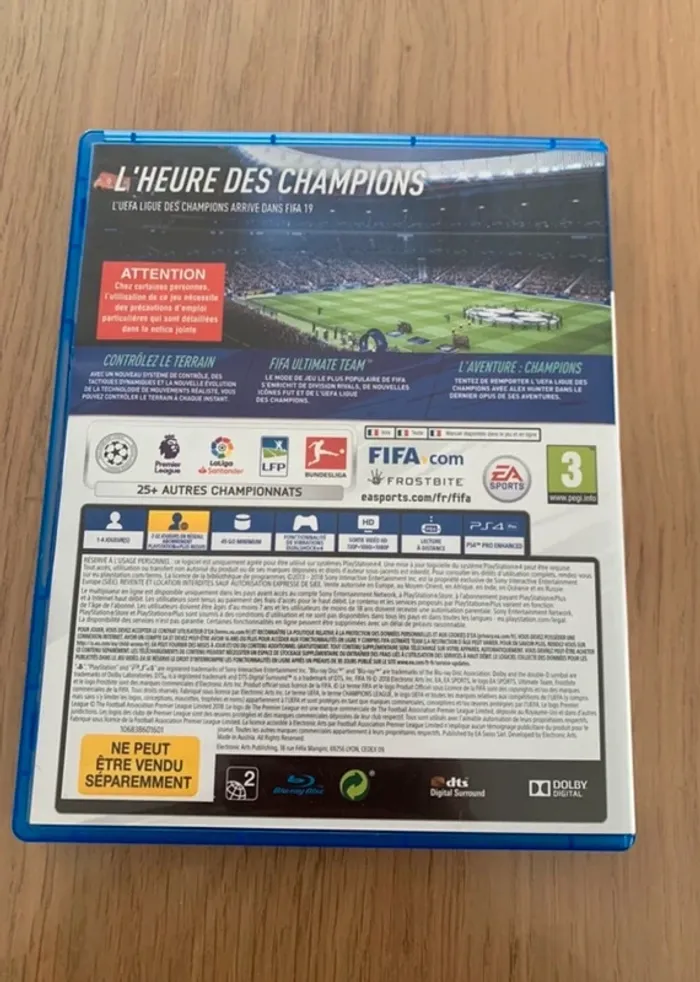 Jeu ps4 fifa19 - photo numéro 3