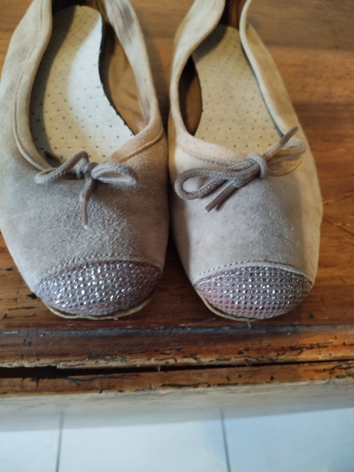 Ballerines cuir taupe - photo numéro 2