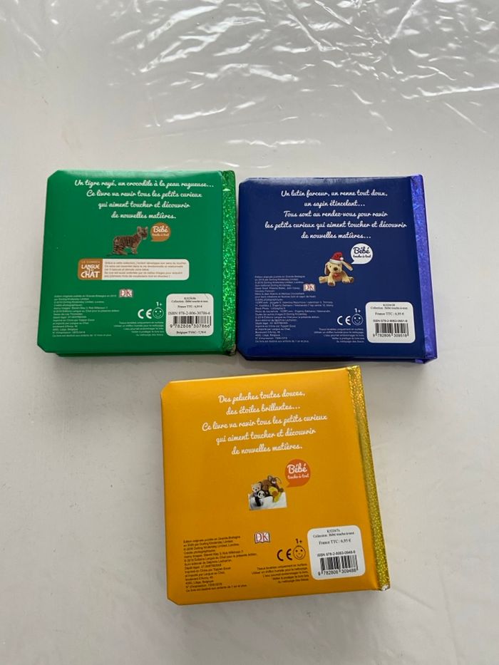 Lot de 3 Livres Cartonnés à Toucher Langue de Chat - photo numéro 3