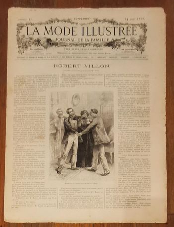 Journal la mode illustrée supplément 14 avril 1895 N°15 vintage