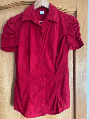 Chemise manches courtes Camaïeu (rouge), S / 36 / 8