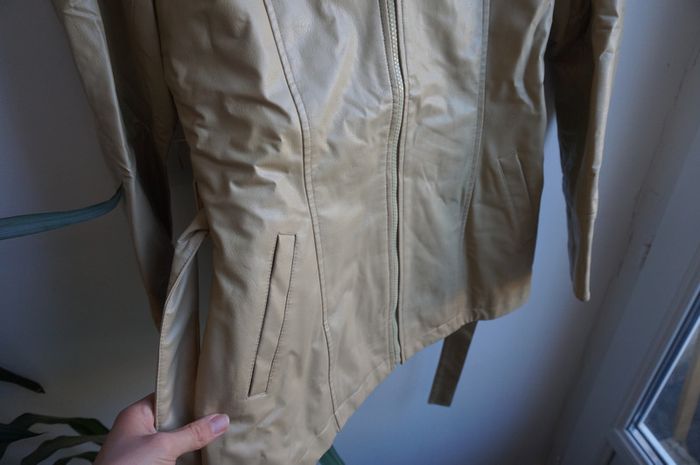 veste beige taille 38 coton enduit - photo numéro 2
