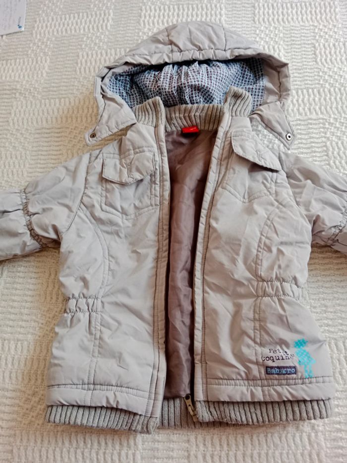 parka grise Babygro taille 2 ans
