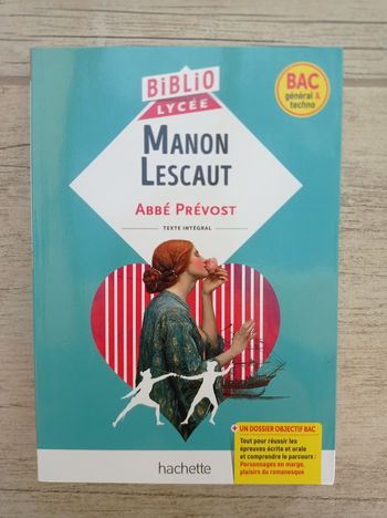 Manon Lescaut - Abbé Prévost Bibliolycée