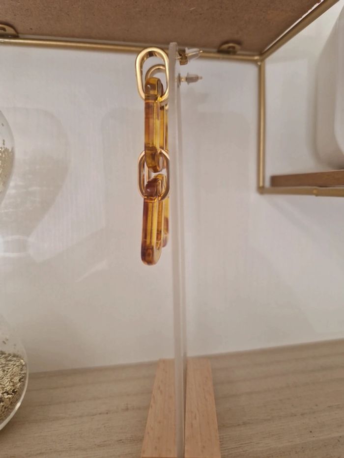 Boucles d'oreilles pendantes Neuves Léopard 🐆 - photo numéro 3