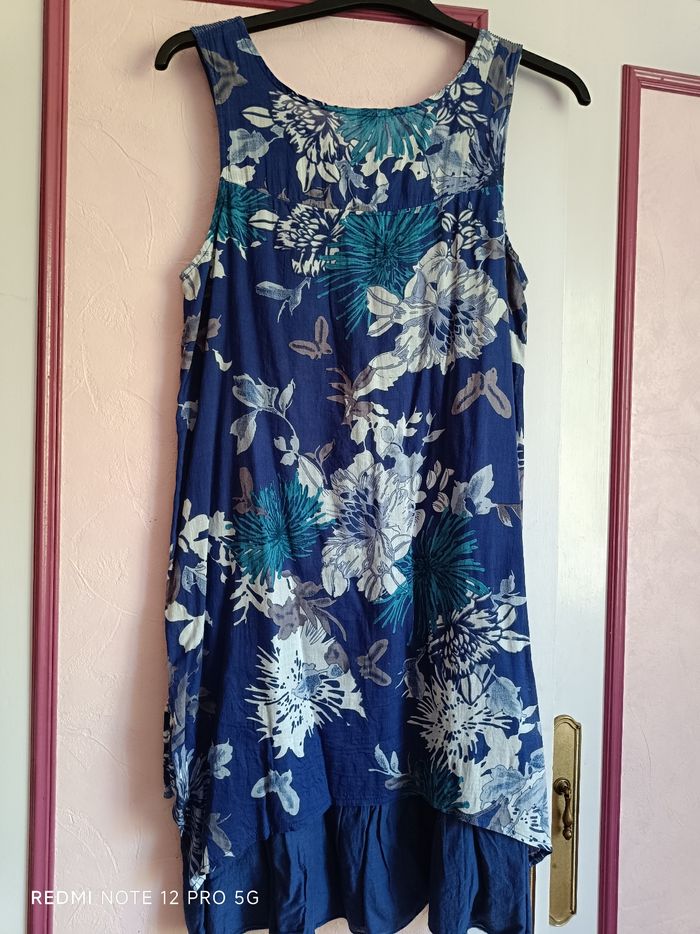 Robe bleu à fleurs Samba T.40 neuve - photo numéro 7