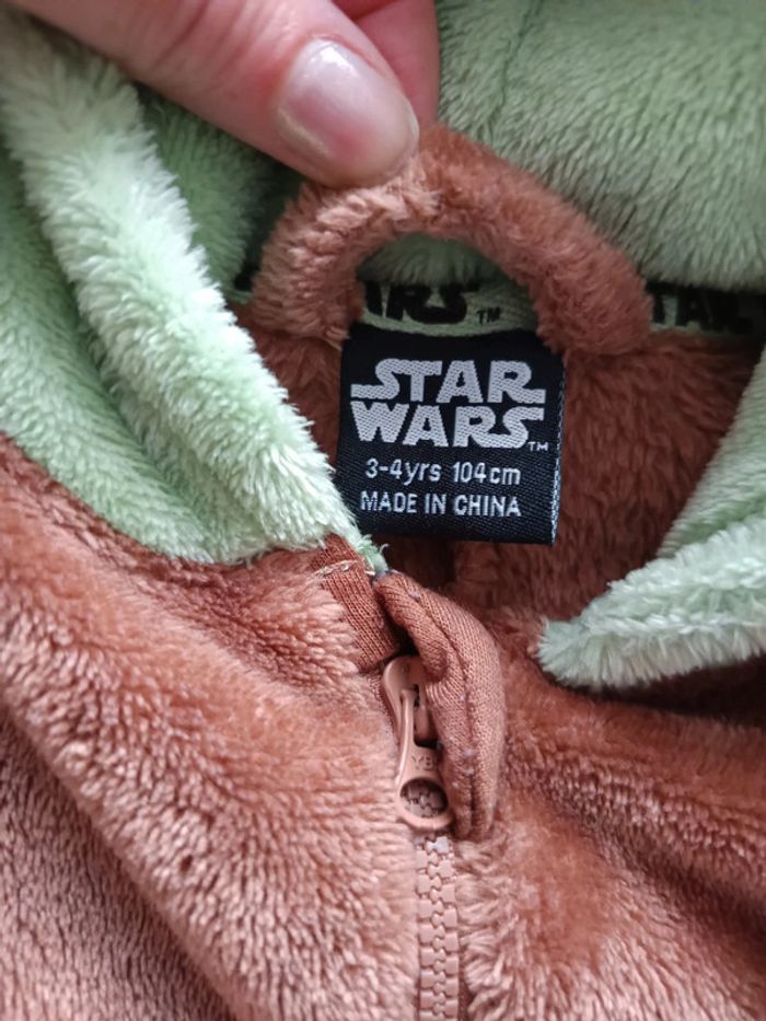 Combinaison grogu star wars 3/4 ans tbe - photo numéro 3