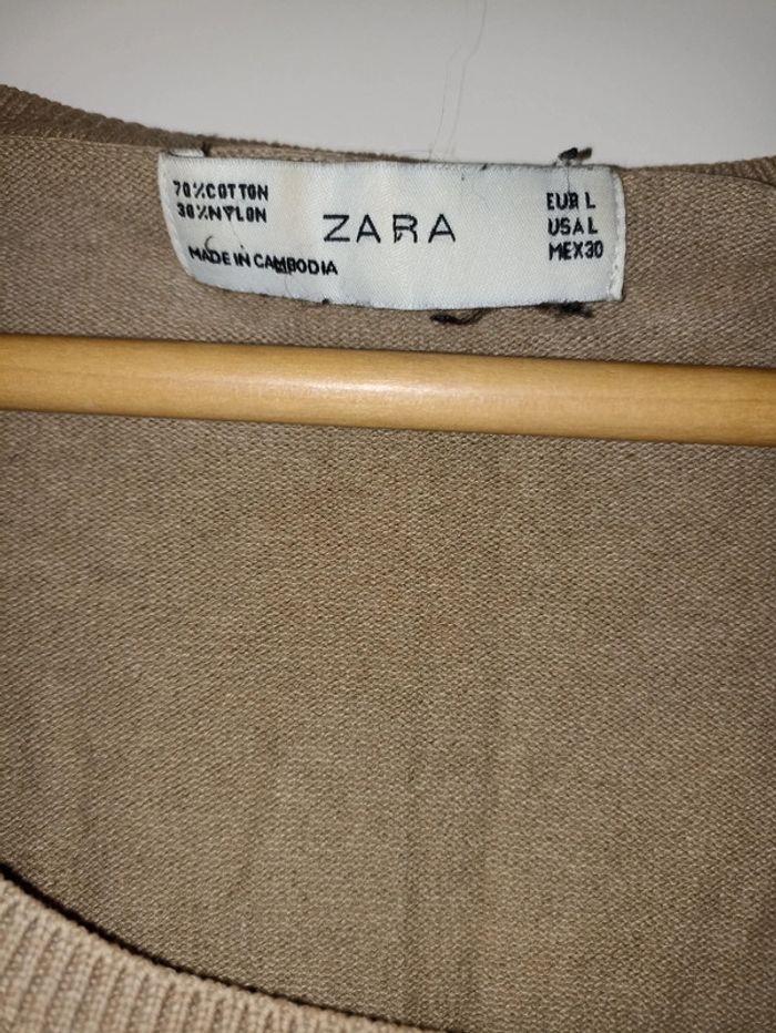 Haut gilet Zara taille L manches 3/4 - photo numéro 2