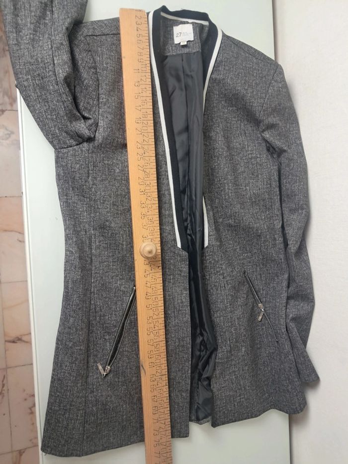 27 quai de seine veste blazer mi longue T 38 en tbe - photo numéro 16