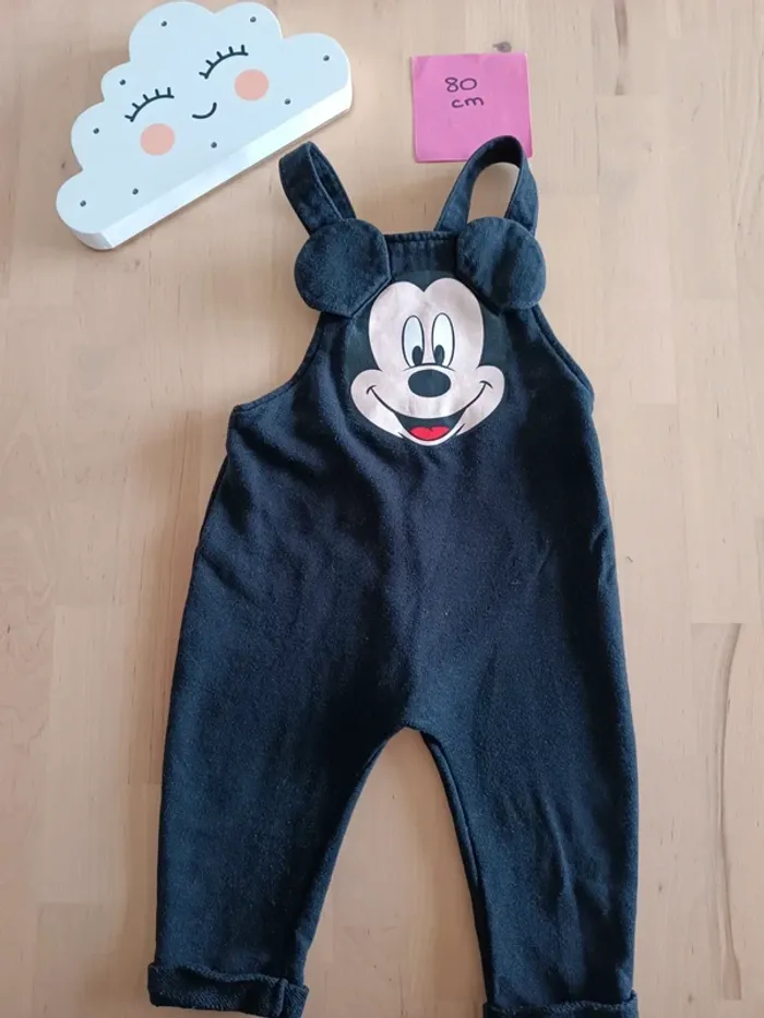 Ensemble mickey salopette t-shirt 12/18mois - photo numéro 4