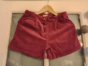 Short velours bordeaux