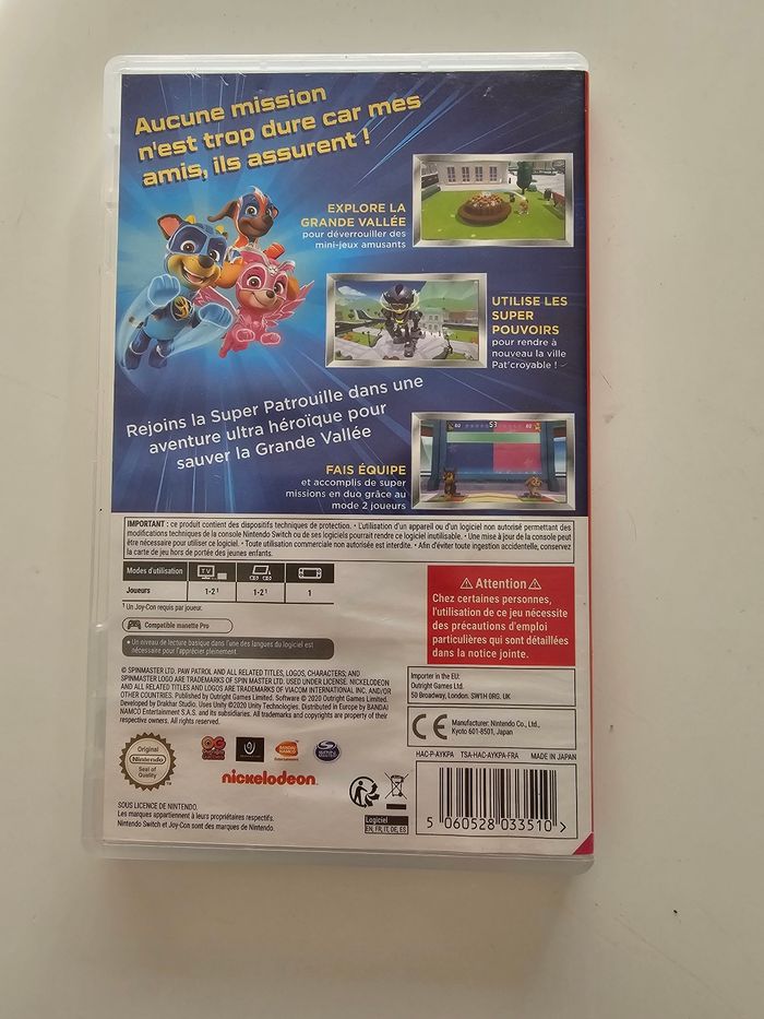 Jeu switch paw patrol - photo numéro 2