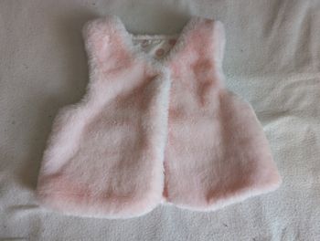 Gilet sans manches rose  réversible - 24M - Obaïbi