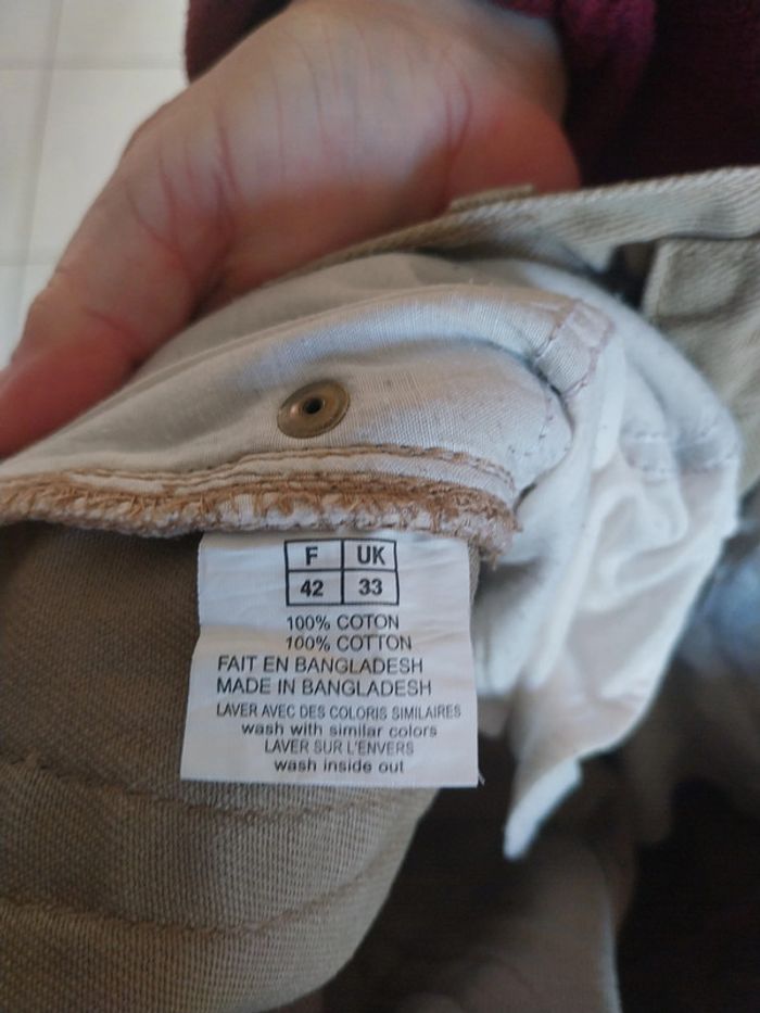Jeans large Blue Mountain Original Jeans T42 Beige - photo numéro 5