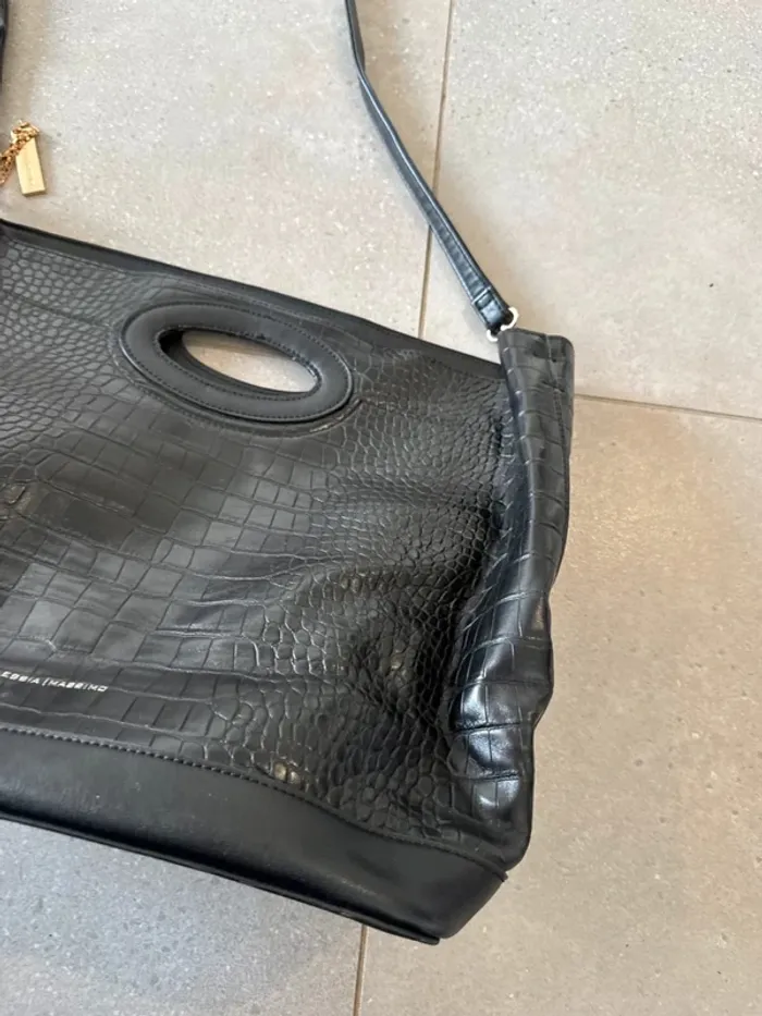 Sac à main et bandoulière Alessia Massimo, bon état 34x33cm - photo numéro 3