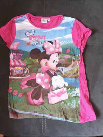 Tee shirt chemise manches courtes Fille 8 ans Minnie Disney