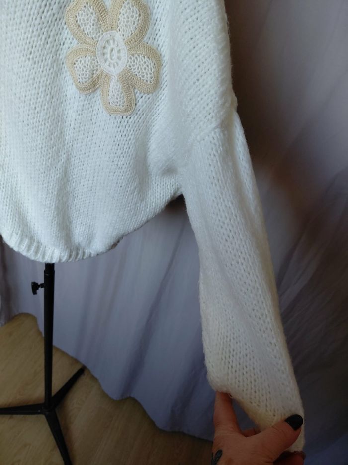 Très beau gilet pull femme T U couleur blanc cassé - photo numéro 2