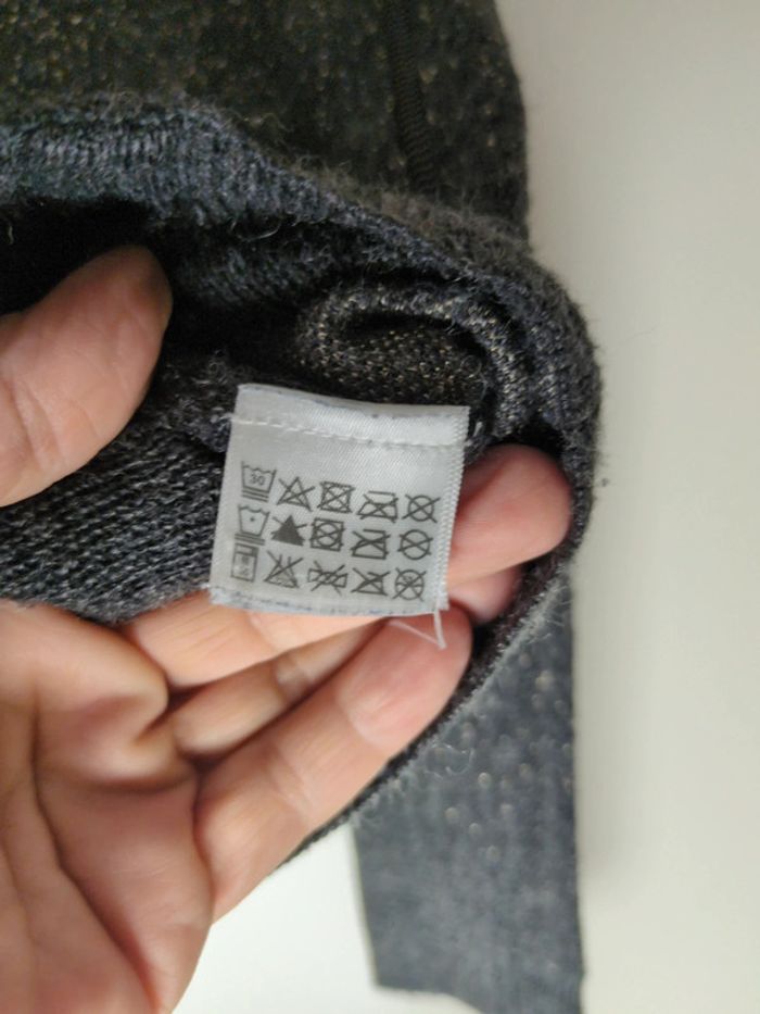 Pull gris chiné paillettes Garcia jeans S - photo numéro 8