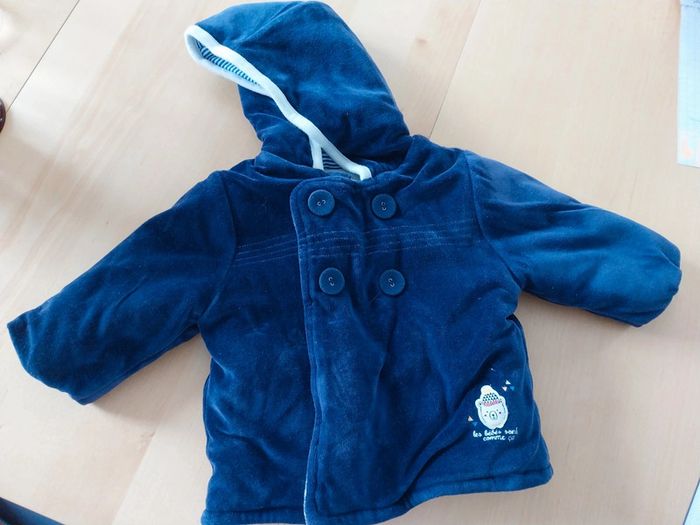 Veste chaude bébé 6 mois bleu marine