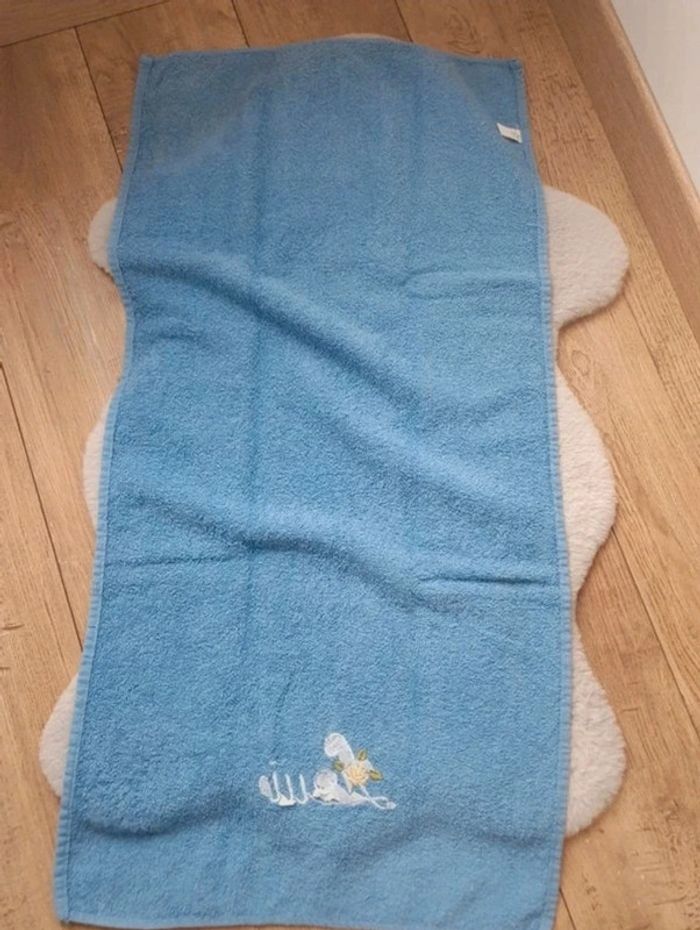 Lot de 2 serviettes bleue et blanche Elle et Lui La Redoute - photo numéro 4